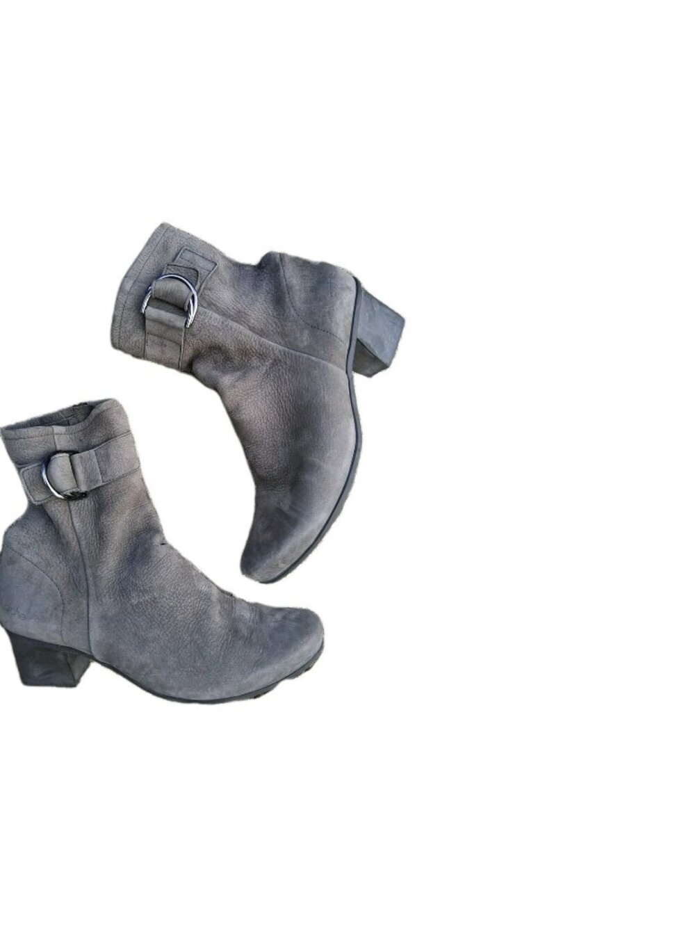 Arche Women Grey Green Boot Leather Ankle Booties Heel 40